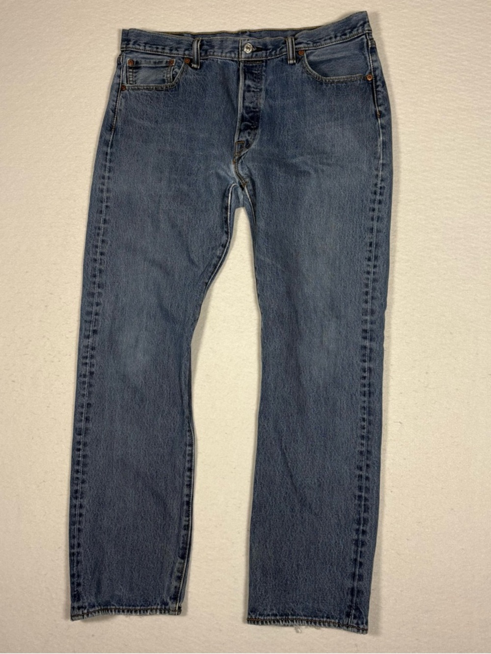 Levi's 501 Men's Jeans 36x32 Blue Dark Wash, Original Fit, Straight Denim #P0007